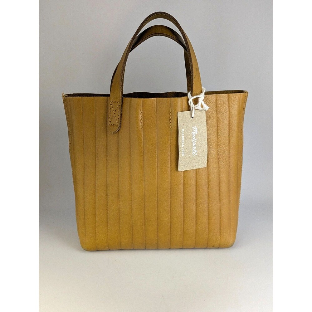 Madewell The Transport Small Crossbody Bag Bubble Pleat Golden Oak